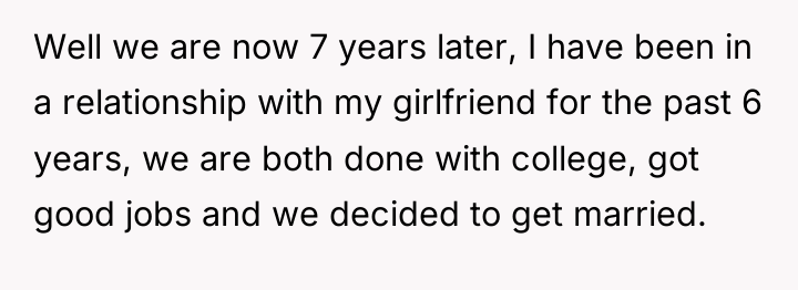 Well we are now 7 years later, I have been...