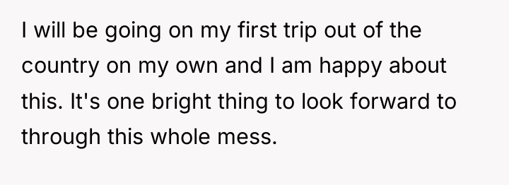 I will be going on my first trip out of...