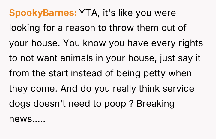 SpookyBarnes YTA, it's like you were looking for a reason...