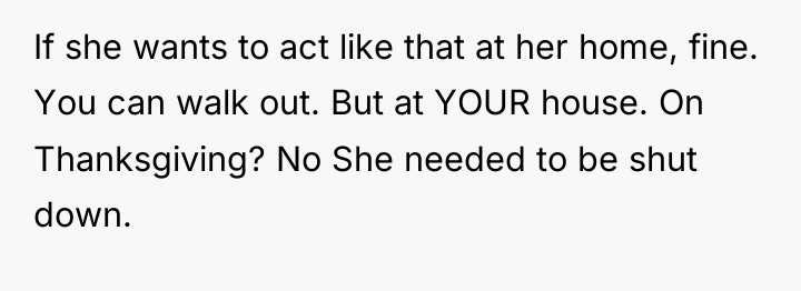 If she wants to act like that at her home,...
