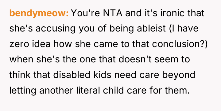 bendymeow You're NTA and it's ironic that she's accusing you...