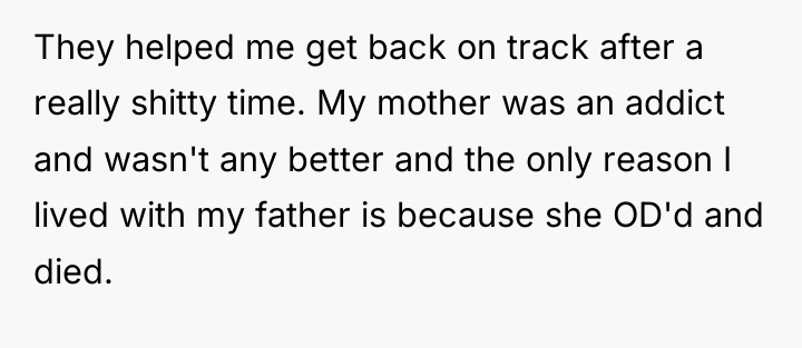 They helped me get back on track after a really...