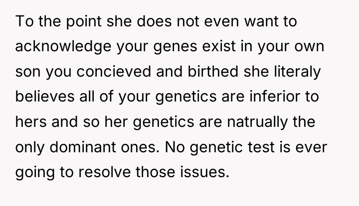 To the point she does not even want to acknowledge...
