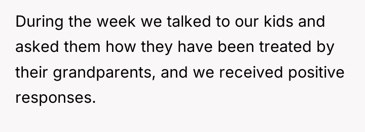 During the week we talked to our kids and asked...