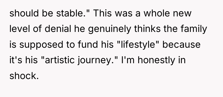 should be stable." This was a whole new level of...