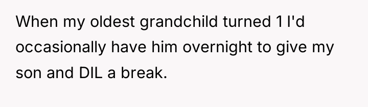 When my oldest grandchild turned 1 I'd occasionally have him...
