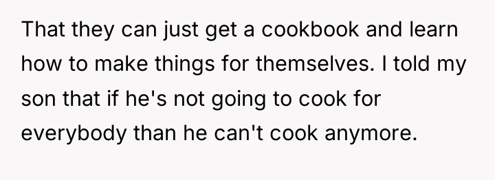 That they can just get a cookbook and learn how...