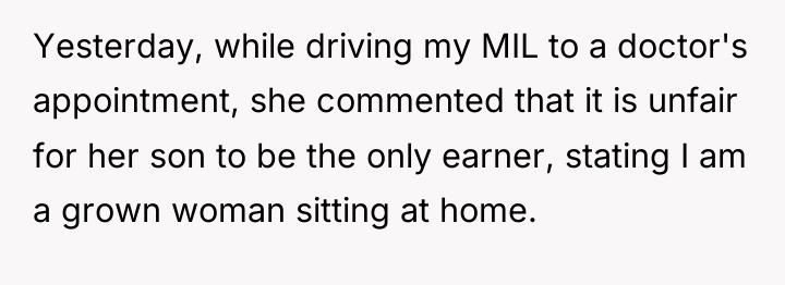 Yesterday, while driving my MIL to a doctor's appointment, she...