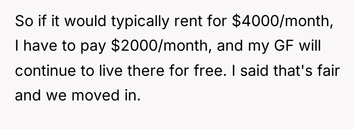 So if it would typically rent for $4000/month, I have...