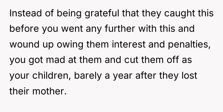 Instead of being grateful that they caught this before you...