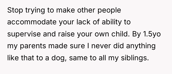 Stop trying to make other people accommodate your lack of...