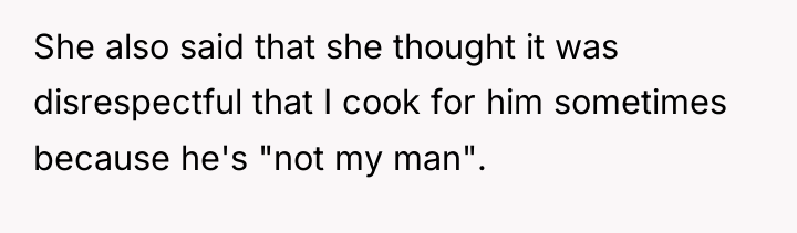 She also said that she thought it was disrespectful that...