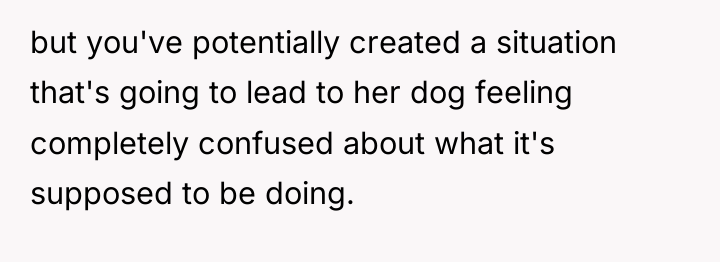 but you've potentially created a situation that's going to lead...