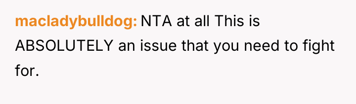 macladybulldog NTA at all This is ABSOLUTELY an issue that...