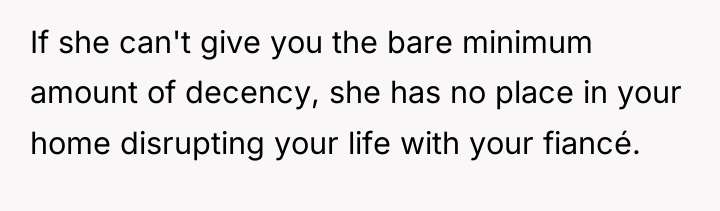 If she can't give you the bare minimum amount of...