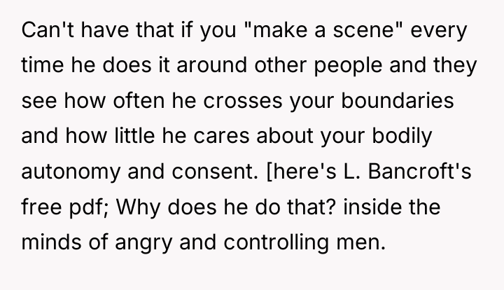 Can't have that if you "make a scene" every time...