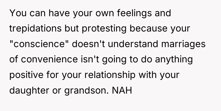 You can have your own feelings and trepidations but protesting...