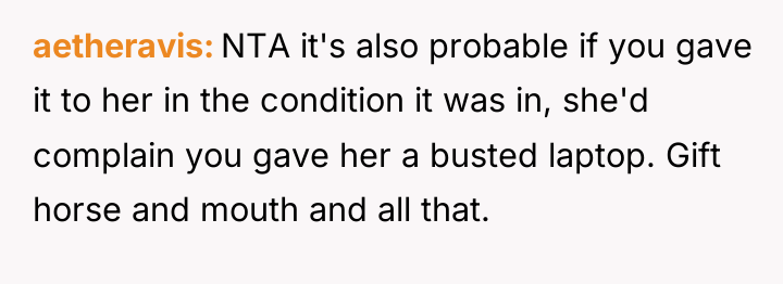 aetheravis NTA it's also probable if you gave it to...