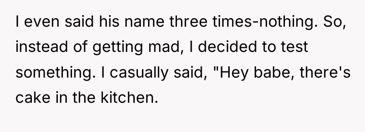 I even said his name three times-nothing. So, instead of...
