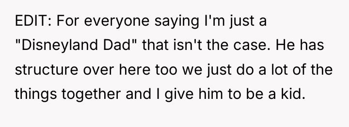 EDIT: For everyone saying I'm just a "Disneyland Dad" that...