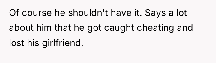 Of course he shouldn't have it. Says a lot about...