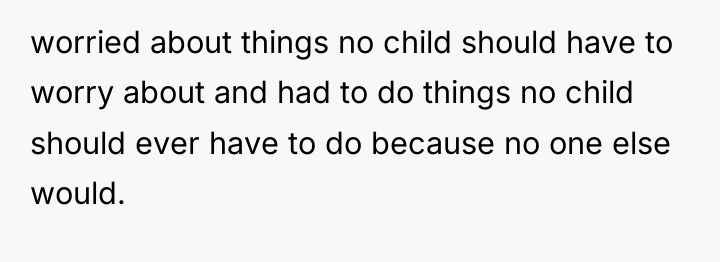 worried about things no child should have to worry about...