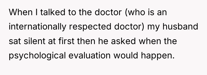 When I talked to the doctor (who is an internationally...