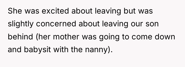 She was excited about leaving but was slightly concerned about...