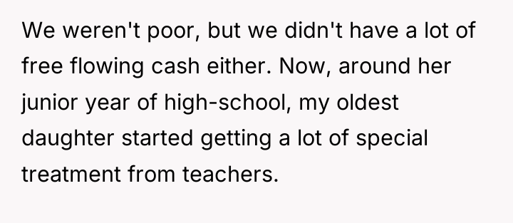 We weren't poor, but we didn't have a lot of...