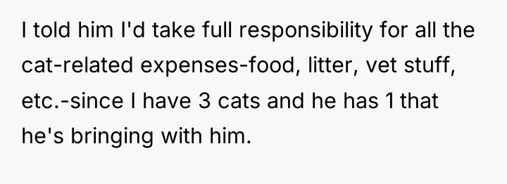 I told him I'd take full responsibility for all the...