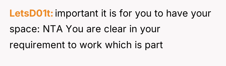 LetsD01t important it is for you to have your space:...