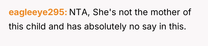 eagleeye295 NTA, She's not the mother of this child and...
