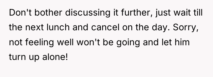 Don't bother discussing it further, just wait till the next...