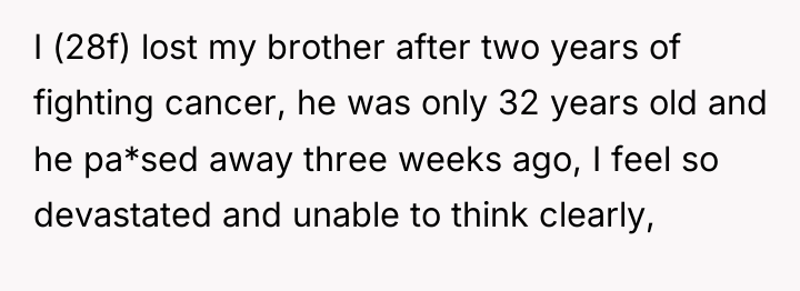 I (28f) lost my brother after two years of fighting...