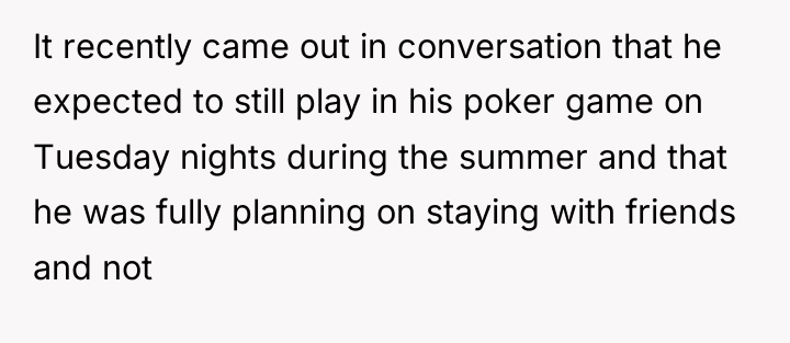It recently came out in conversation that he expected to...