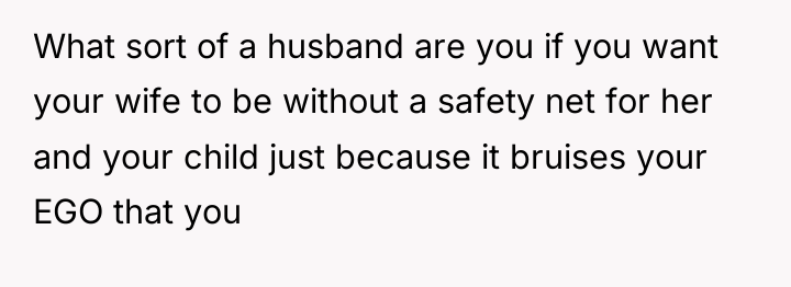 What sort of a husband are you if you want...