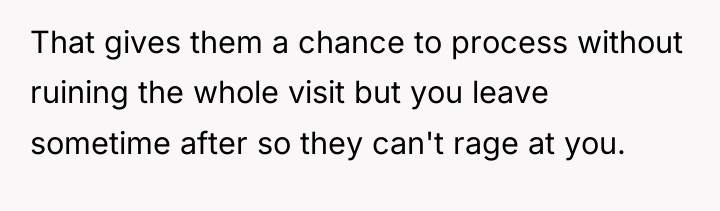 That gives them a chance to process without ruining the...