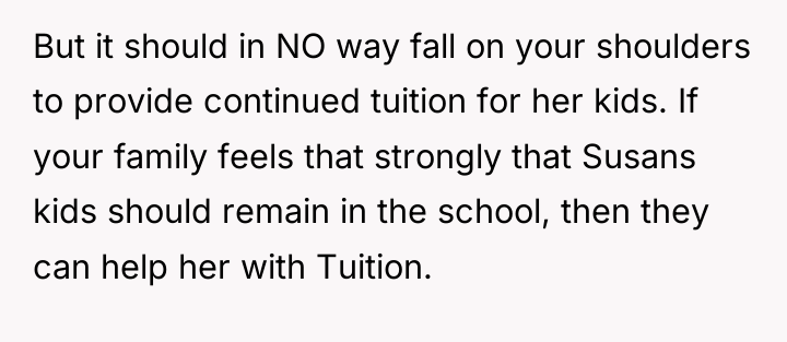 But it should in NO way fall on your shoulders...