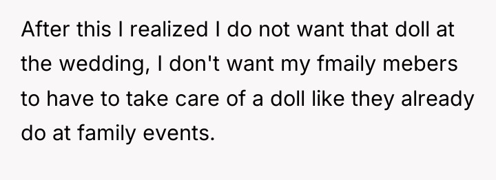 After this I realized I do not want that doll...