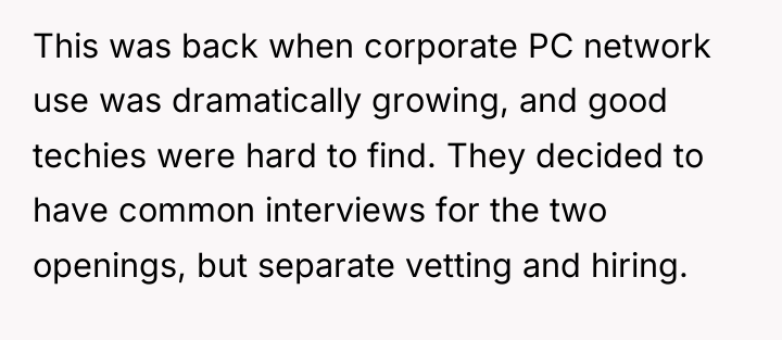 This was back when corporate PC network use was dramatically...