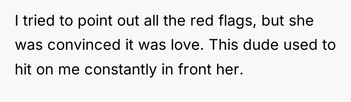 I tried to point out all the red flags, but...