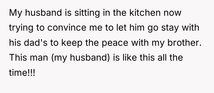 My husband is sitting in the kitchen now trying to...