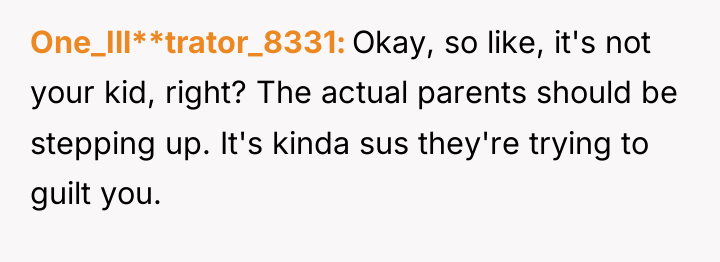 One_Ill**trator_8331 Okay, so like, it's not your kid, right? The...