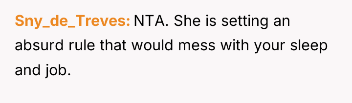 Sny_de_Treves NTA. She is setting an absurd rule that would...
