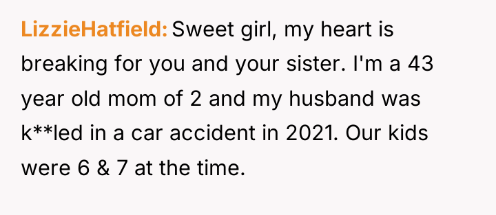 LizzieHatfield Sweet girl, my heart is breaking for you and...