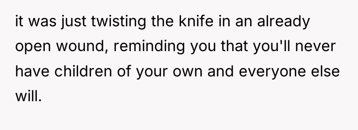 it was just twisting the knife in an already open...
