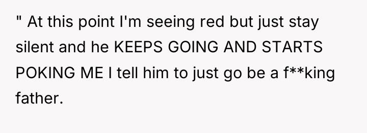 " At this point I'm seeing red but just stay...