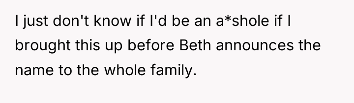I just don't know if I'd be an a*shole if...