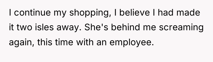 I continue my shopping, I believe I had made it...