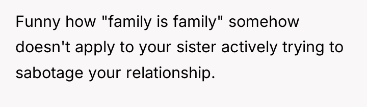 Funny how "family is family" somehow doesn't apply to your...